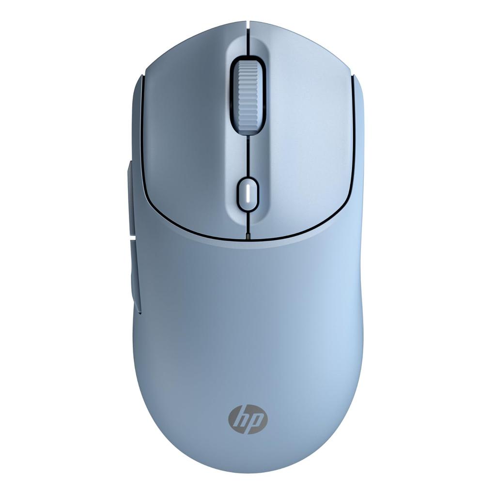 HP 400 Silent Wireless Mouse Bluetooth USB Dongle Sensor Up To 6000 Silicone Battery Life Up To 24 Ambidextrous Design Blue 2.4GHz Connection,