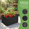 4PCS with Handles Planting Bag Planter Square Vegetable Grow Bag  Indoor Outdoor Use