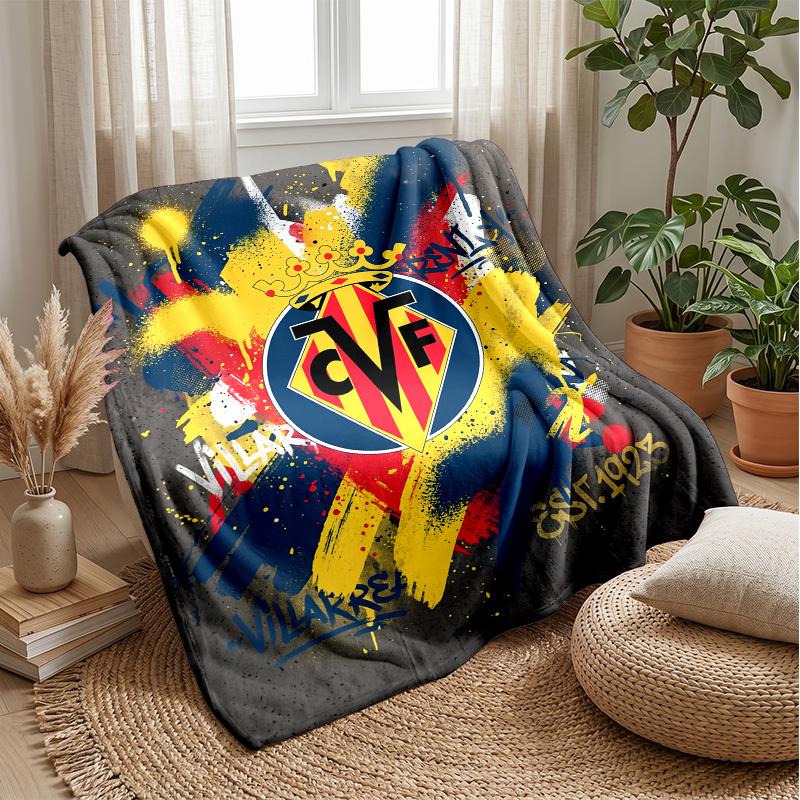 Villarreal FC Soft Flannel Fleece Blanket Lightweight Cozy Warm Throw Blanket For Sofa Bed Home Decor