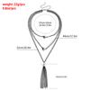 Necklace 1PC Crystal Diamond-encrusted and Fashionable Women's Multi-layer Collarbone Chain Retro Long Tassel Women's Light Luxury  Accessories