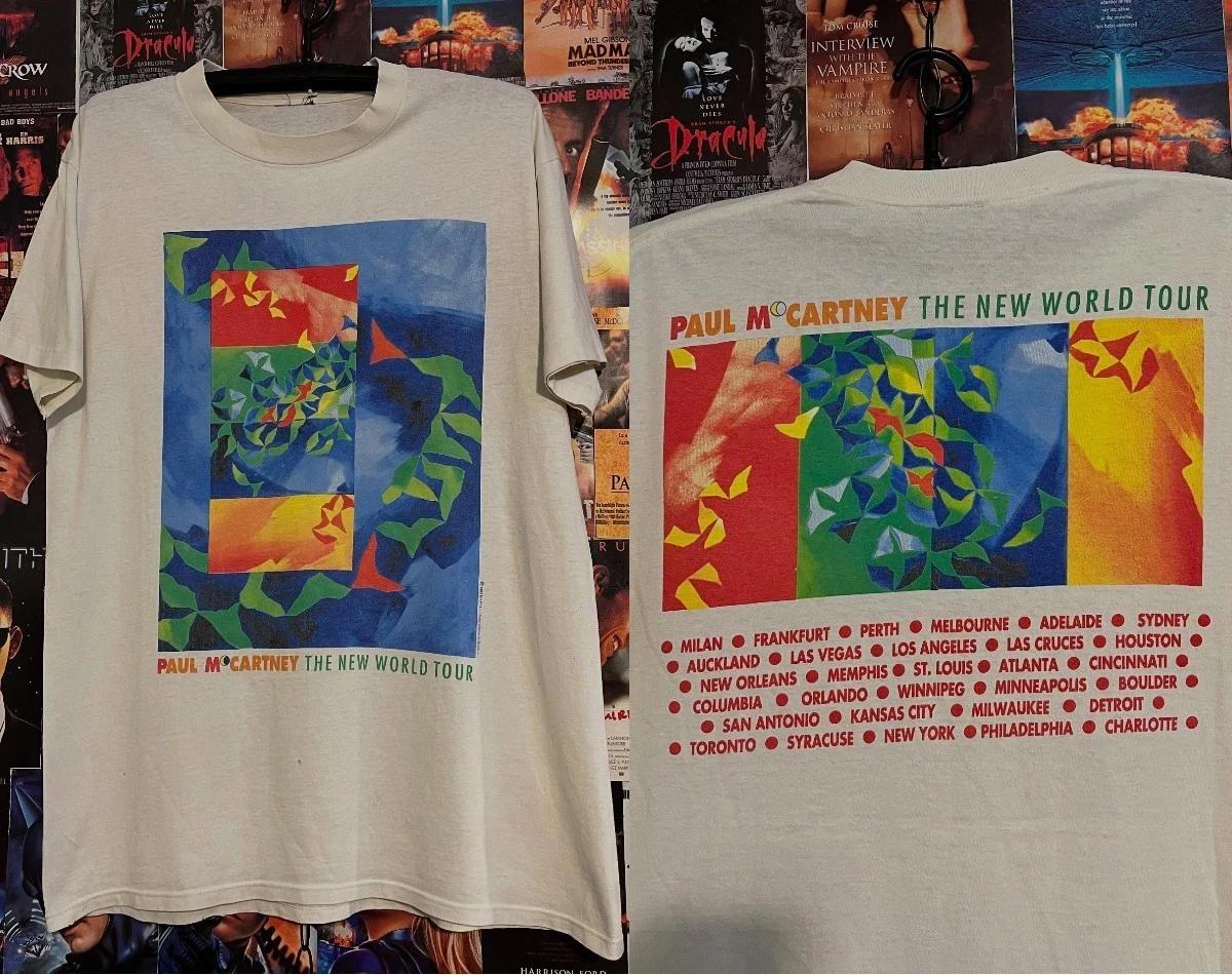 1993 Paul McCartney The New World Tour T-Shirt Vintage Concert Tee Original Rock 2XL