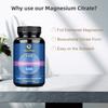 Magnesium Citrate Capsules, 500 Mg Per Serving, All-natural, Gluten-free, Suitable for Both Men and Women.