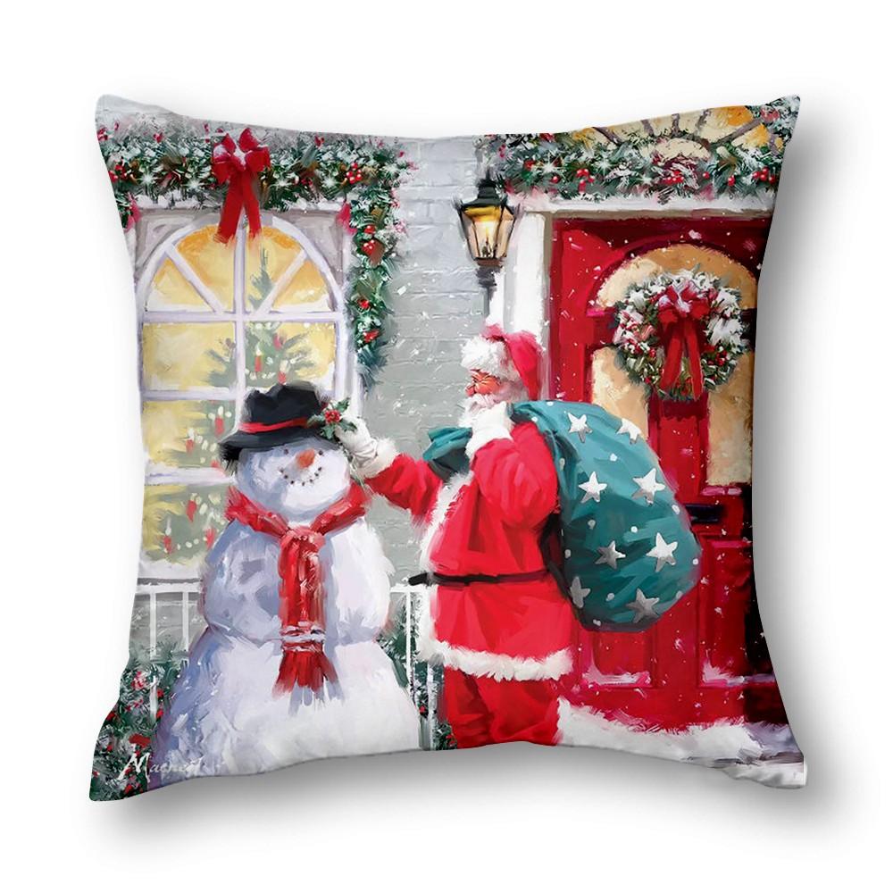 Christmas Decor Cushion Cover Sofa Decor Cushion Cover Bed Decor Pillow Cover Home Decor 40X40 45X45 50X50 60X60Cm