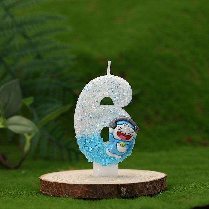 Dingdang Cat Handmade Creative Digital Handmade Candles Birthday Party Cake Decoration Candles