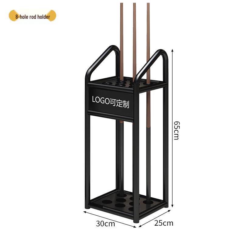 8-Hole Floor Standing Pool Cue Rack