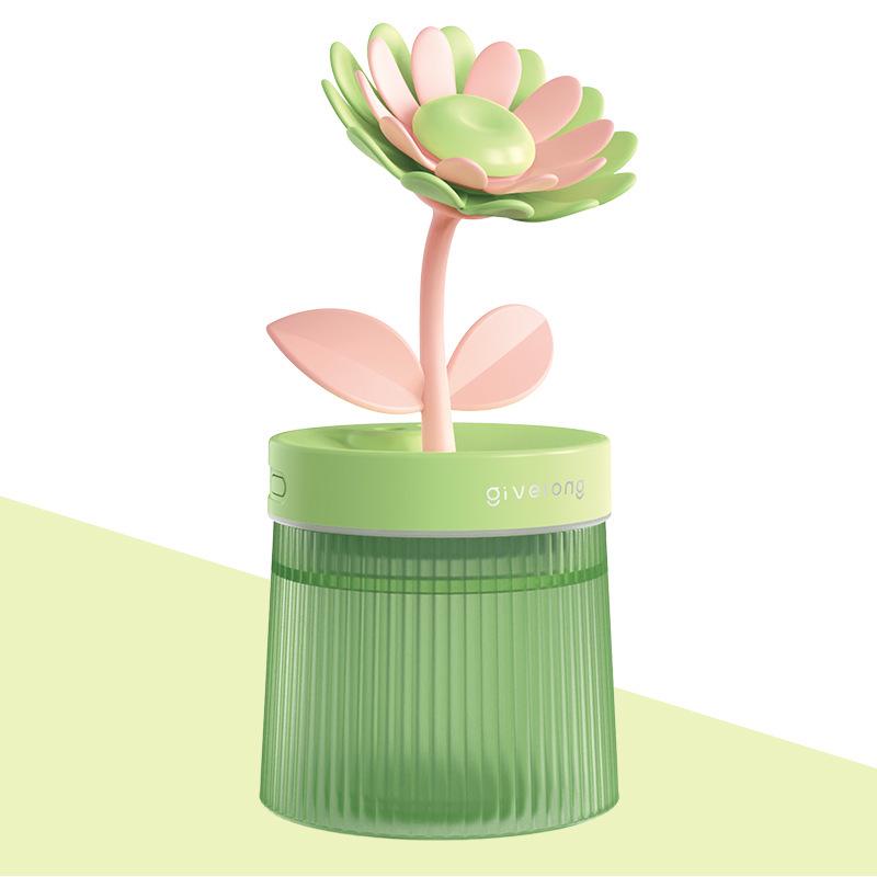 Portable USB Flower Air Humidifier: Low Noise, Small Spray for Home, Bedroom, Desktop, or Car