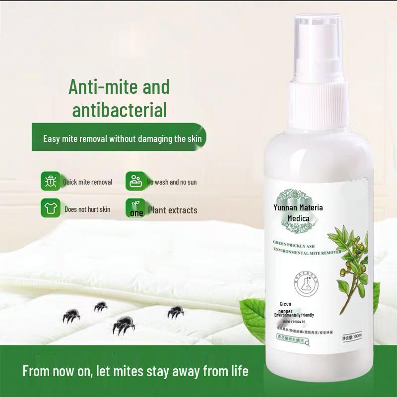Sichuan Pepper Anti-Mite Spray for Bedding and Clothing – Safe for Pregnant Women and Infants.