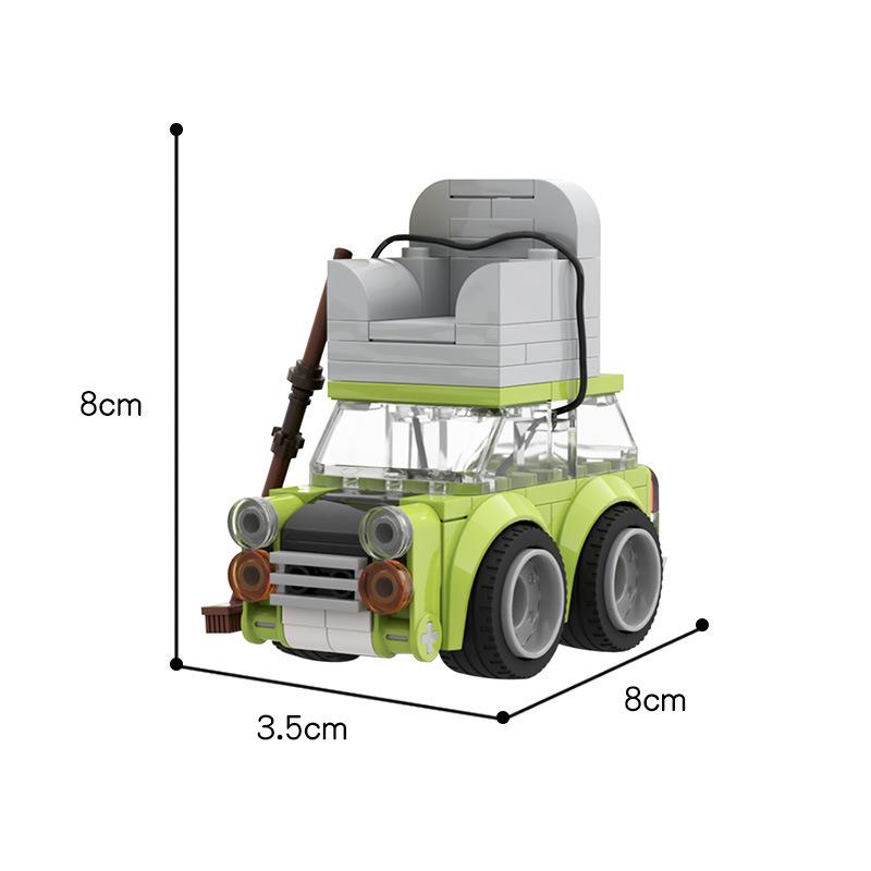 

Classic creative building block toys Mr. Bean s car with sofa, movie character series, scene props assembly, DIY gift toys