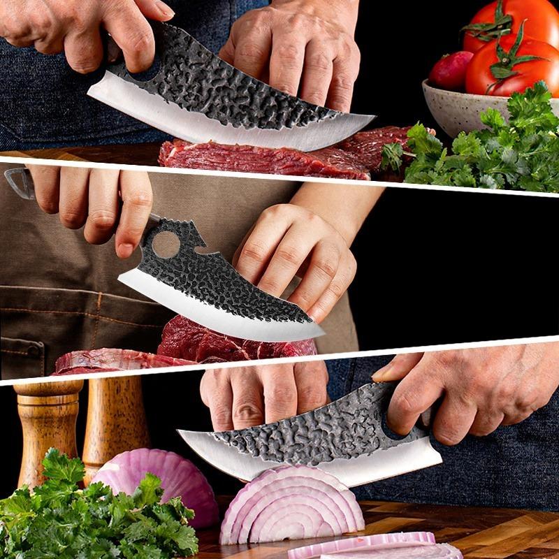 Ausbeinmesser aus Edelstahl, Metzgermesser, Angelmesser, handgeschmiedetes Fleischerbeil, Küchenkochmesser