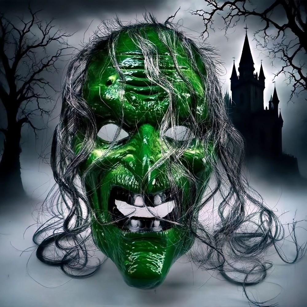 Creativity Scary Witch Mask Spooky Terrifying Cosplay Mask Full Face Mask  Carnival Party