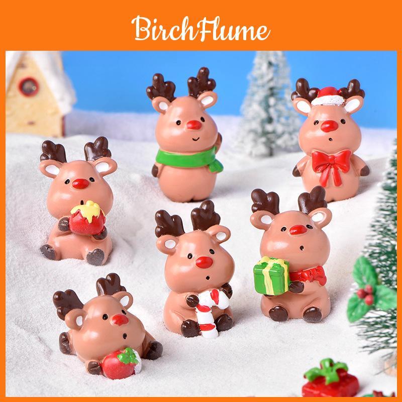 Charming Resin Christmas Reindeer Gift Box Diy Mini Landscape Decoration