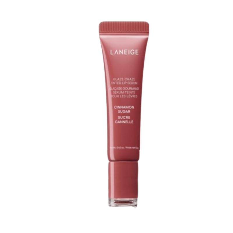 LANEIGE Glaze Craze Tinted Lip Serum 12g – Donut Glow Lip Serum, Buildable Sheer Tint, Moisturizing Lip Care (6 Colors)