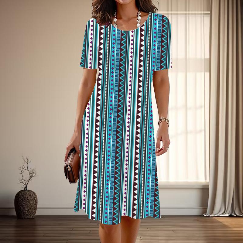 

Женская мода изящный ретро клетчатый узор с принтом лето весна короткий рукав О-образный вырез повседневные платья 8XL