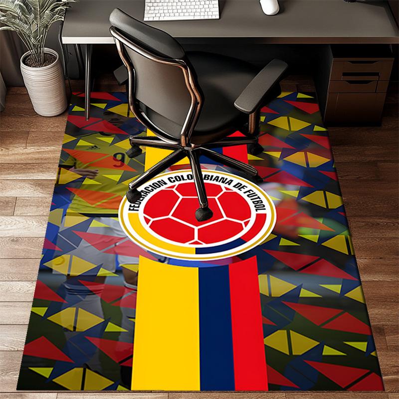 Colombian Soccer Federation Rug Game Carpet, Floor Mat for Bedroom Living Room Entryway Rug, Home Decor Idea Gift for Christmas Birthday
