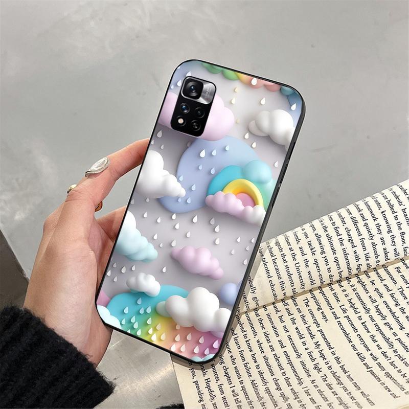 

Kawaii Rainbow Clouds Stars Phone Case For Xiaomi Redmi note 13 12 Pro 11S 11 10 Pro 10S 12S Redmi 10 13C 9C Redmi Note 13 Pro 4G