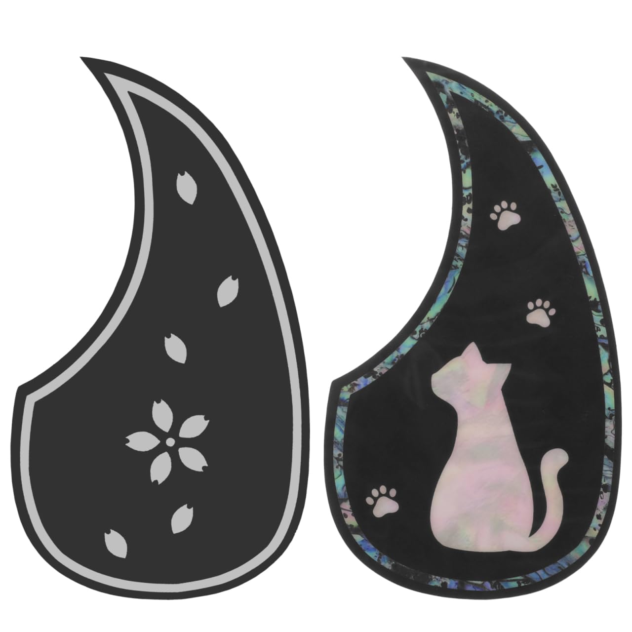 

TOPPERFUN Pickguard Board Scratchboard Guitar Pickguards (2 Pieces) Guitar Stickers Guitar and Bass Inlay Stickers
