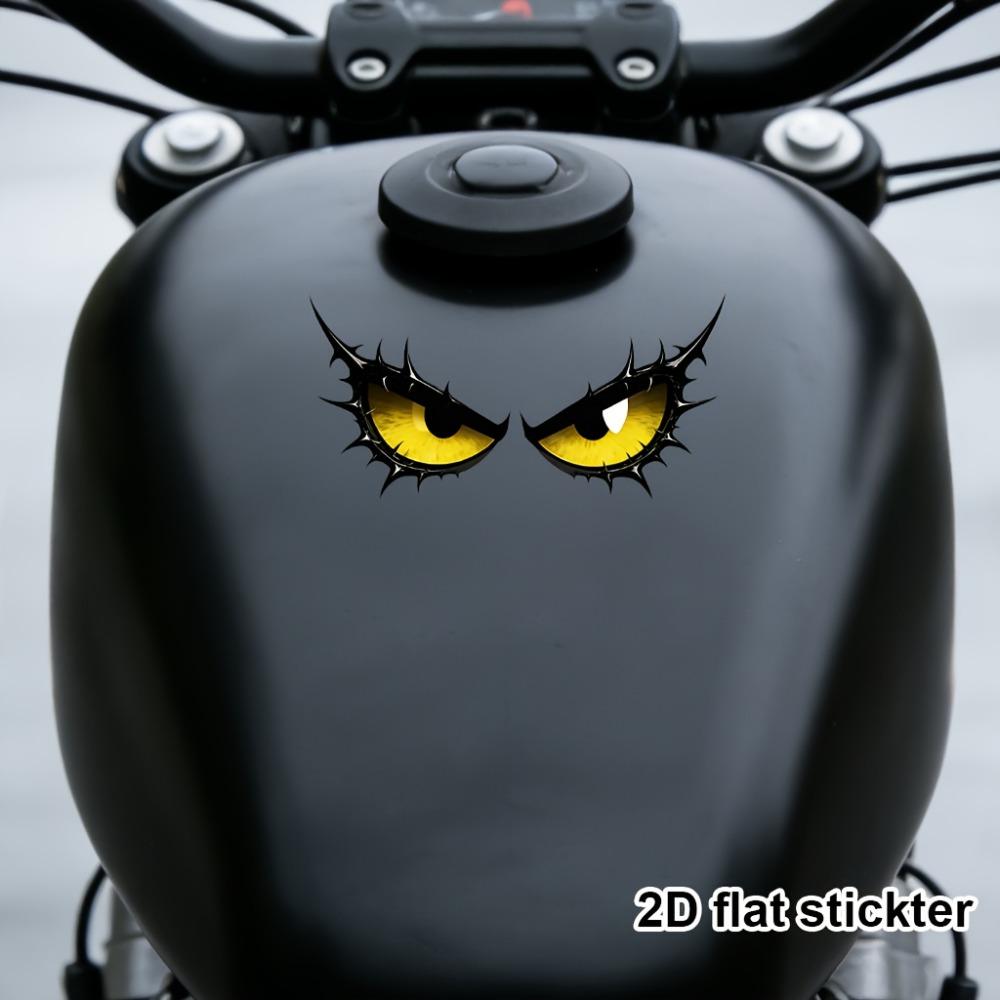 Monster Eye Irregular Sticker, Self-adhesive Vinyl Decal, DIY Ornament for Motorcycle Fuel Tank Helmet Fairing Rear Windshield