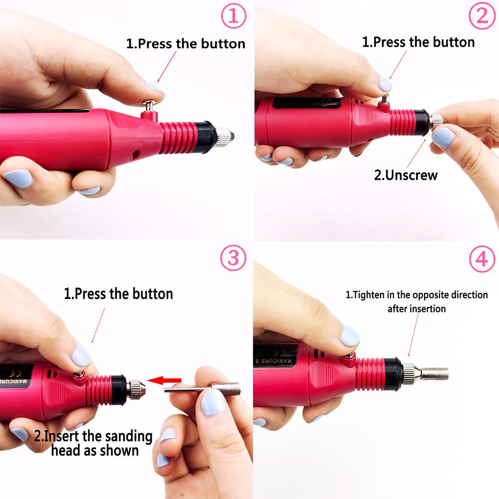 Electric Manicure Manchine Professional Nail Drill Machine Kit EU Plug Nail File Manicure Pedicure Nail Art Nail Polishing Tool