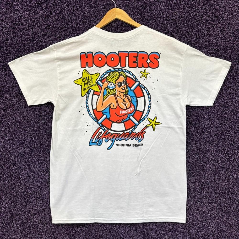 Hooters Lifeguards Virginia Beach Tshirt size large Unisex T-Shirt S
