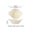 Ceramic Salad Bowl with Handle Binaural Bowl Irregular Ceramic Kitchen Soup Noodles Dessert Salad Bowl Heat-resistant Design 1PC