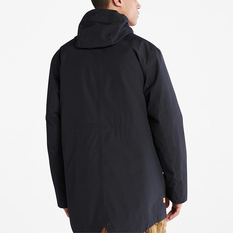 Timberland Solid Color Outdoor Three-In-One Padded Hooded Jacket Men jackets Black A69MW-001
