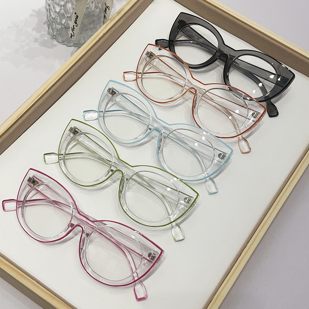 Cat Eye Flat Glasses Anti-Blue Women'S Glasses Frame Avant-Garde Glasses Frame Tide