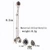 European & American Boho Retro Crown Water Drop Chain Earrings 4-Piece Set