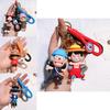 Stilvoller One Piece Schlüsselanhänger für Luffy Nami Sanji Zoro Fans Langlebiges Silikon-Accessoire