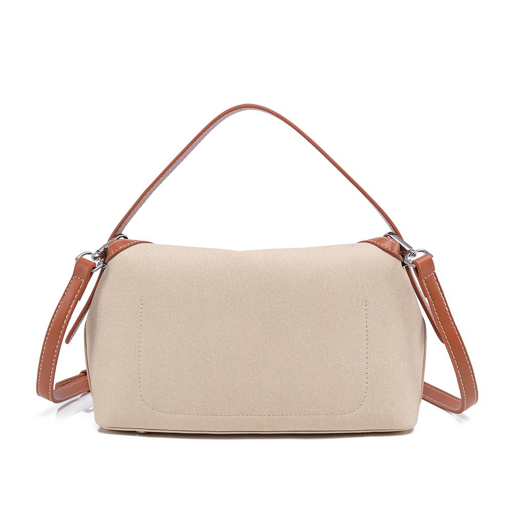 Trendy Simple Contrasting Color Women's Crossbody Bag High Texture Canvas Light Luxury Pillow Bag Leisure Commuting Shoulder Bag for Mother's Day Gift