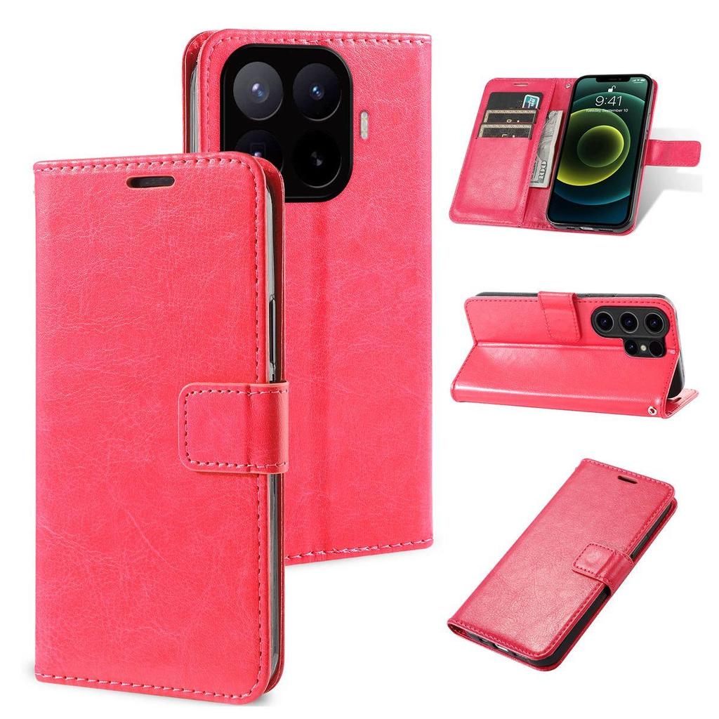Crazy-Horse-Textur PU-Leder Handyhülle für Xiaomi 17T Pro, 17T Kartenfächer Bargeldfach Hülle
