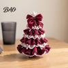 Crochet Christmas Tree Kit for Beginners DIY Kit, Beginner-Friendly Xmas Craft with Bow Complete Starter And Faux Pearl Embellishment, Handmade