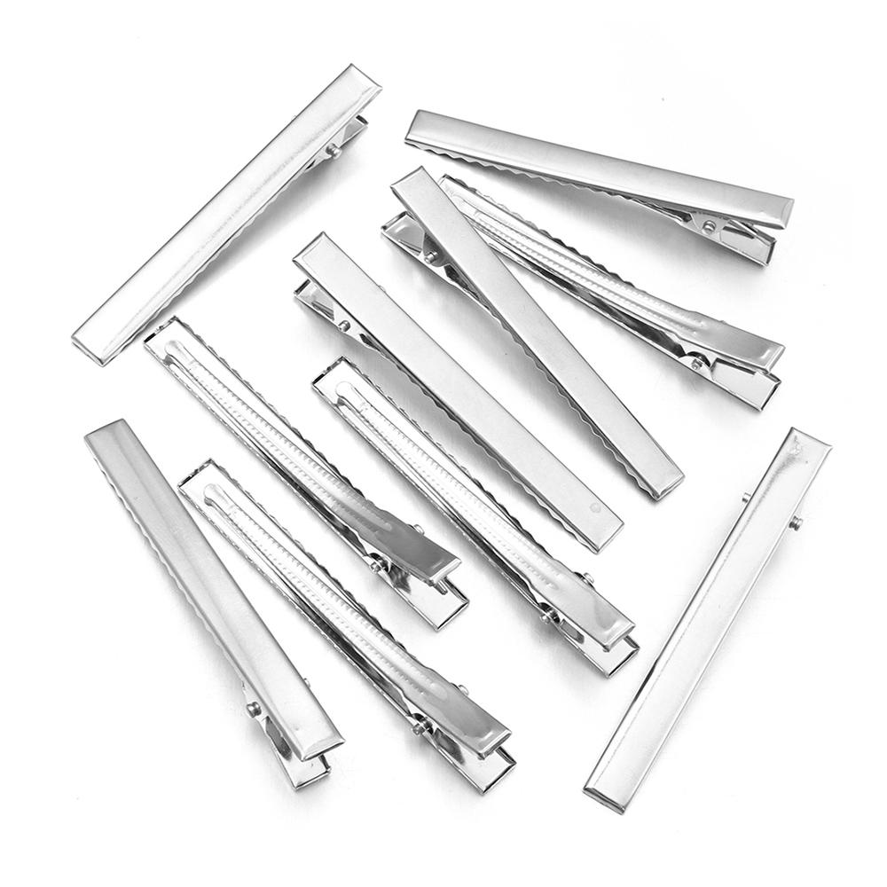 20-50 Piezas Pinzas de Cocodrilo Metálicas para el Cabello Pinzas Planas de Pato de Hierro Para Mujeres Niñas Joyería DIY Pinzas para el Cabello Adorno Accesorios para el Cabello