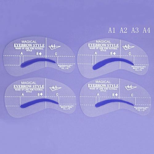 24Pcs/set Eyebrow Grooming Stencil Kit Eyebrow Shaping DIY Beauty Eyebrow Template Makeup Tool
