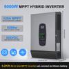 EU USA Stock 6.2KW 6200W On/Off Grid Solar Inverter DC48V 220/230/240VAC MPPT Pure Sine Wave Single Phase 6200W ON/OFF Inverter