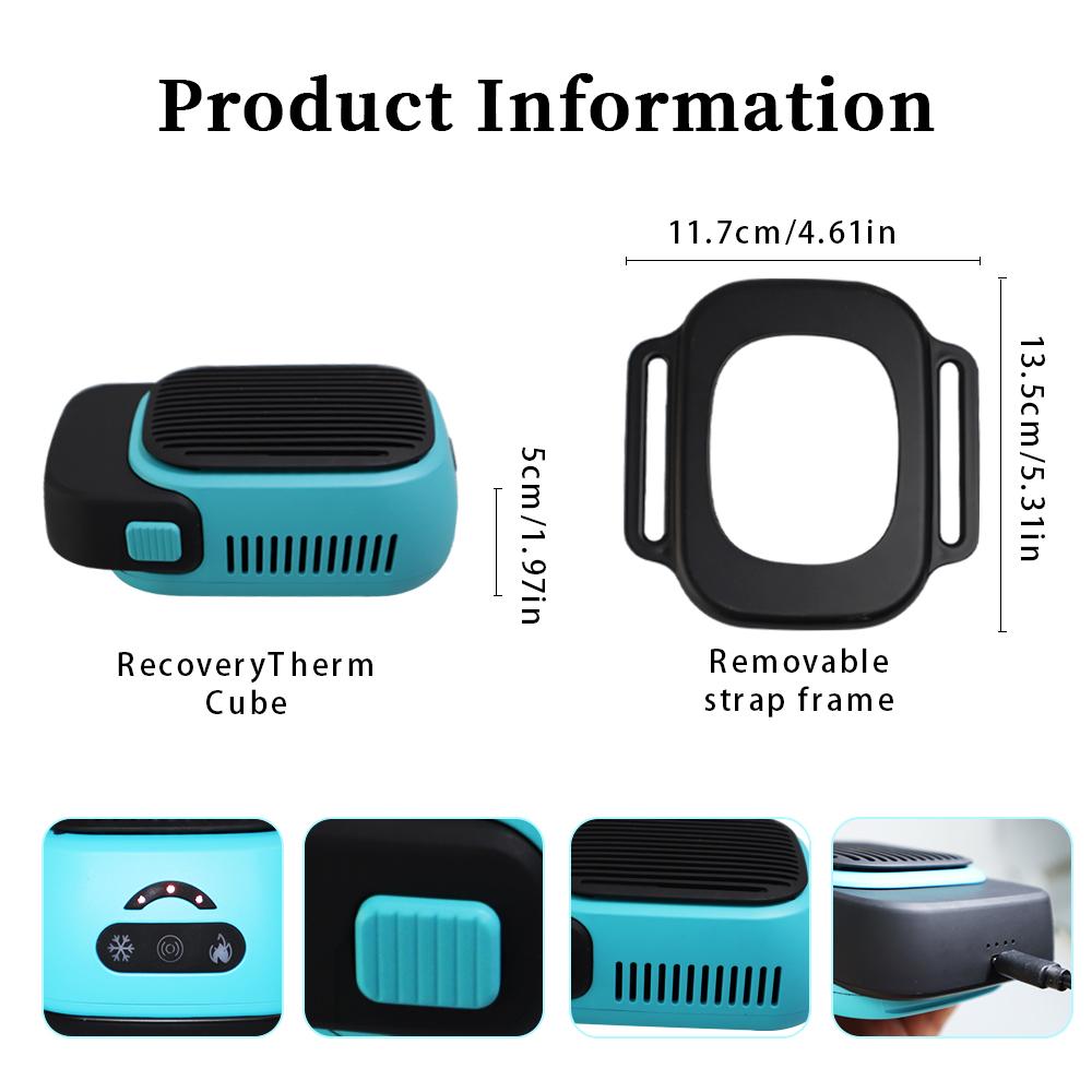 RecoveryTherm Cube – 3-in-1 Pain Relief & Muscle Recovery | Cold Heat Contrast Therapy | Portable Wearable Design