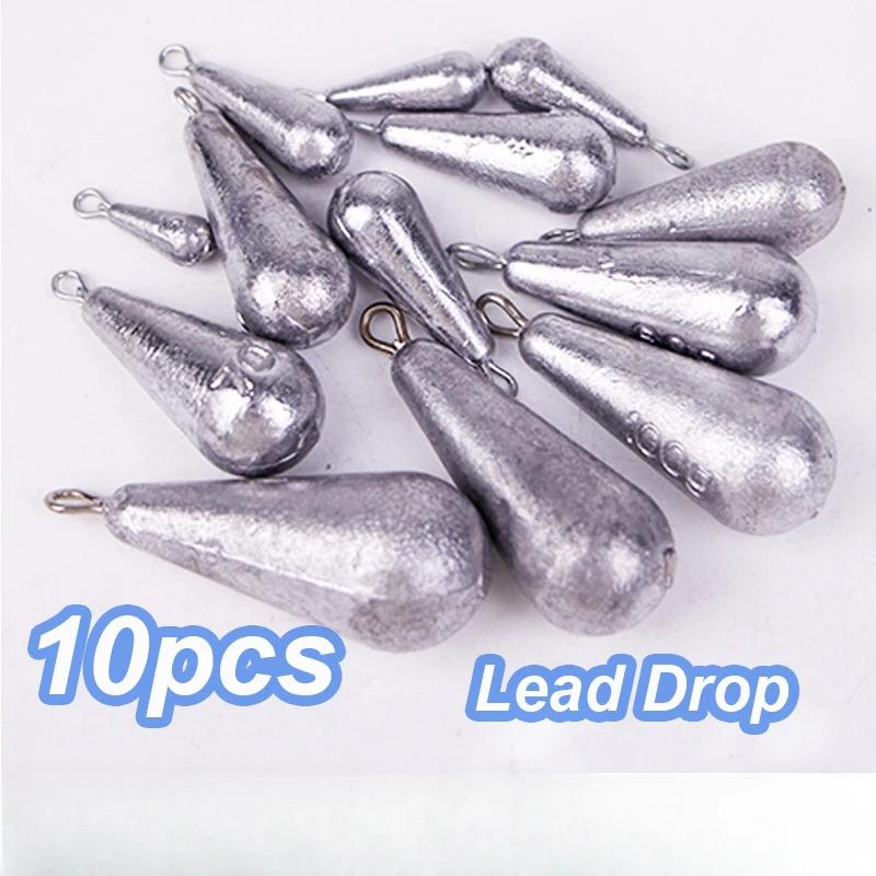 Fishing Sinker Weight Kit Bass Casting Split Shot Sinker Bullet Worm Weight Egg Sinker Water Drop Shaped Weight Tackle