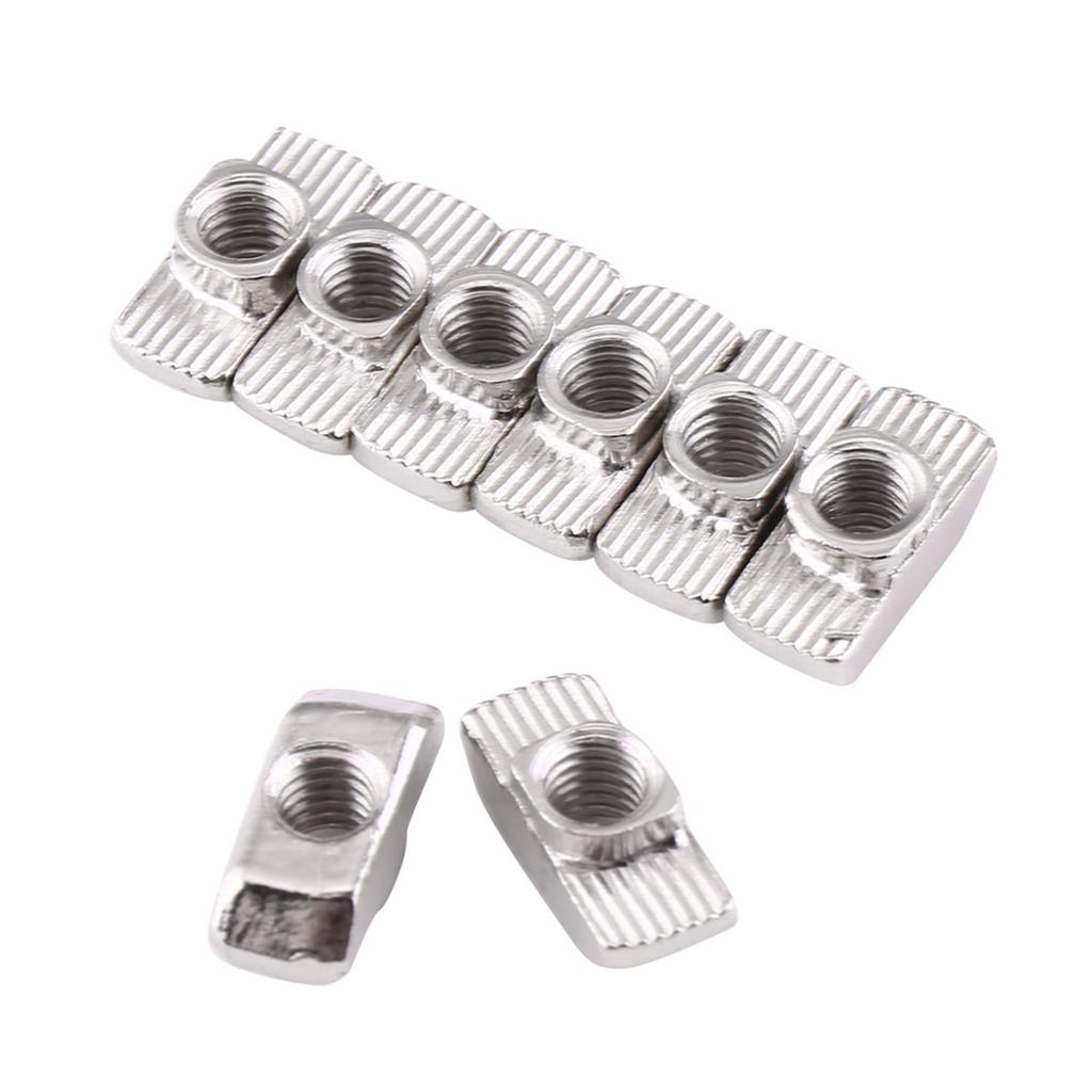 T Slot Hammer Head Nut Nickel Plated Carbon Steel Fastener For Aluminum Profile (EU30 M4*15.5*8)