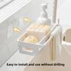 Rag Rack, Kitchen Draining Storage Basket, Household Dishwashing Cotton Soap Liquid Storage Rack, Non-drilling Bathroom Storage Rack