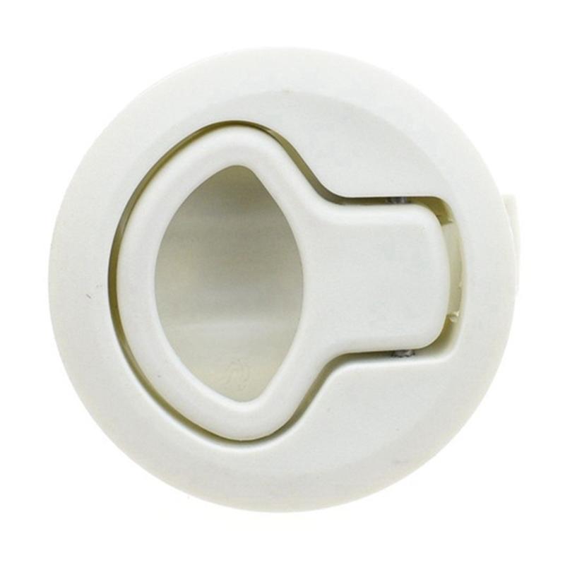 YH9073 Push-Type Door Lock Round Panel Cabinet Lock Flat Lock For Closet Door Drawer RV Toilet Door Cabinet Door Handle белый