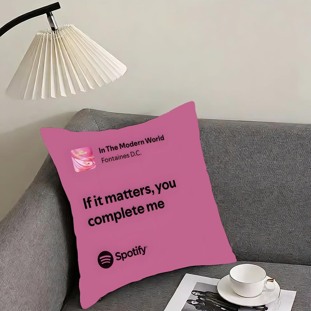 Band F-Fontaines D C Romance Cushion Cover Reversible Plush Pillow Cover – For car, sofa, bedroom, perfect as a gift.