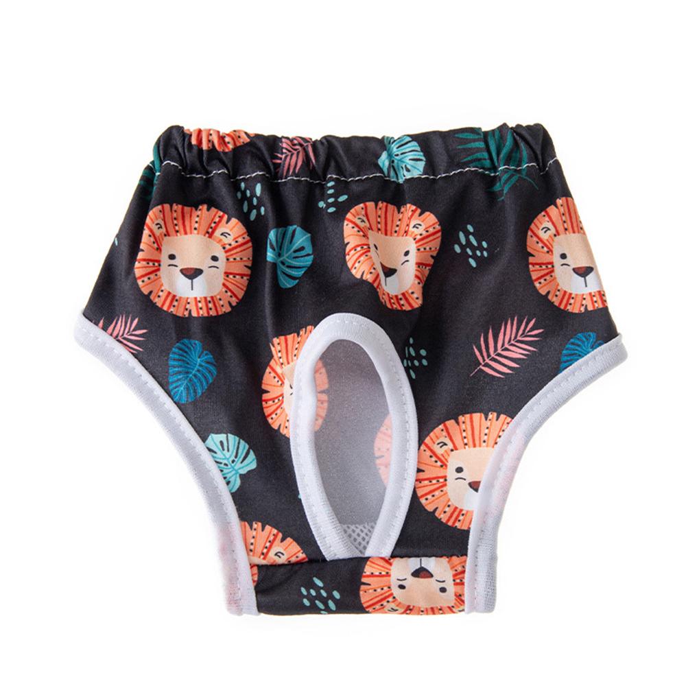 Dog Physiological Pant Puppy Panties Cartoon Print Leakproof Dog Menstrual Pants Breathable Pet Diaper Portable Pet Supplies