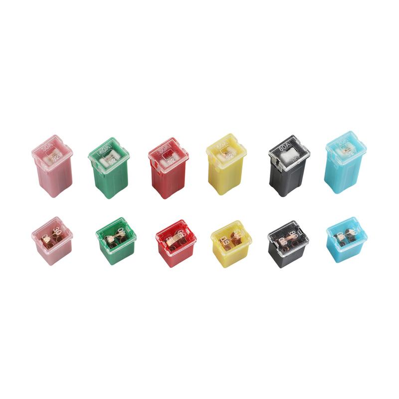 36 Piece Car Fuse Assortment Fuse Replacement Kit Tall Low Profile Fuse Assortment Plastic Housing Embossed Amp Marking