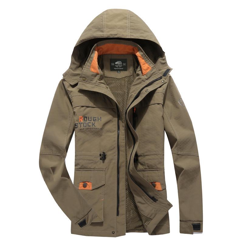 Мужская весенне-осенняя новая уличная повседневная однослойная куртка молодежная тонкая водонепроницаемая и ветрозащитная куртка M