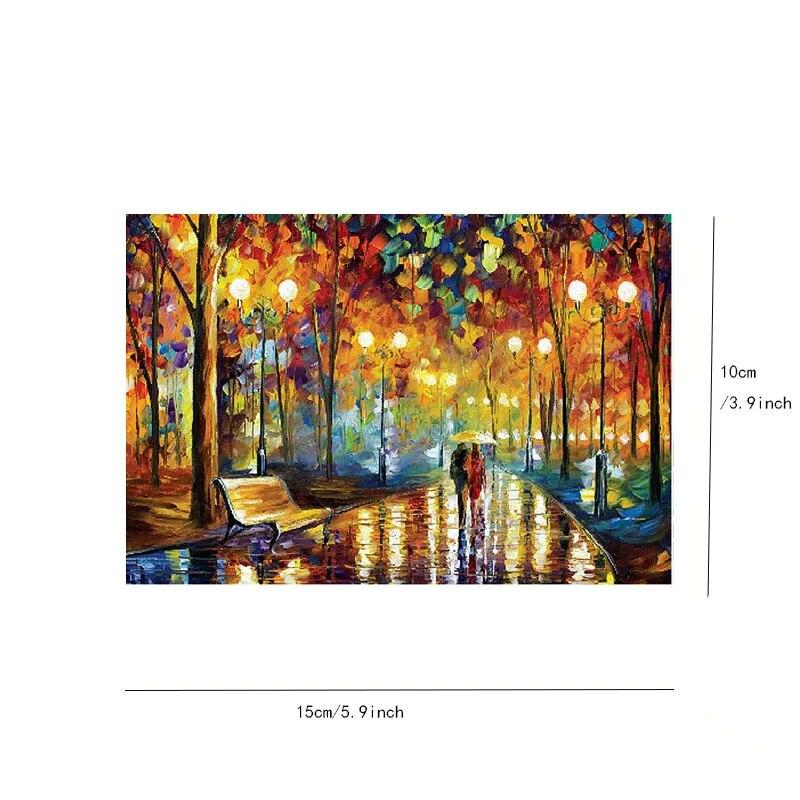 Procházka v dešti + fotorámeček 150 Mini zkumavka Puzzle Světově proslulá série obrazů Cestovní puzzle YC-M