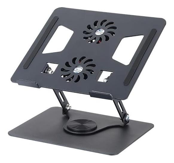 Laptop Metal Stand with Cooling Fan Laptop Stand Desktop Folding Stand  Grey