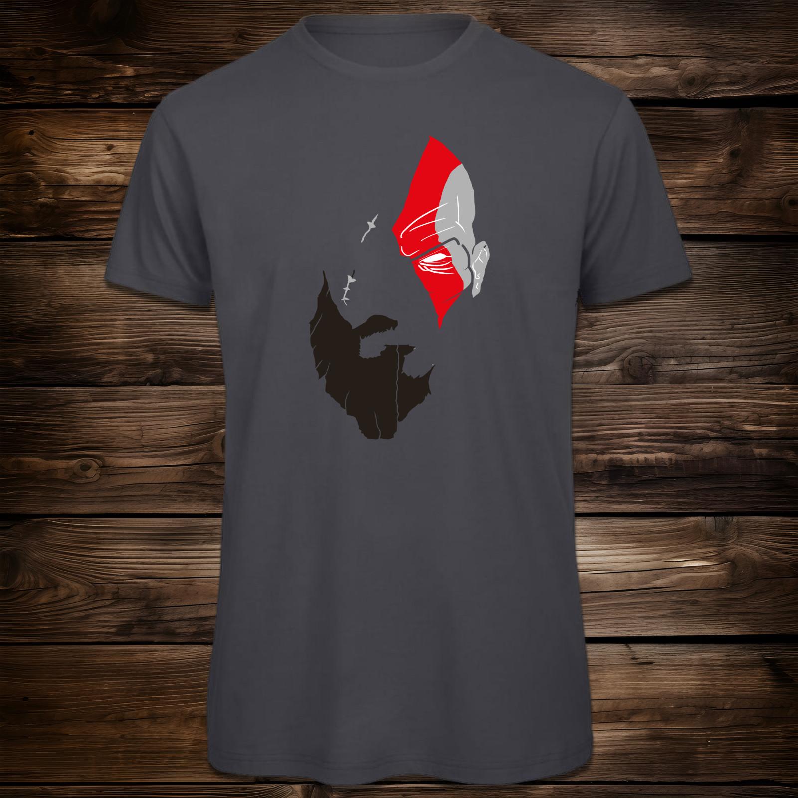 Kratos God of War Graphic T-Shirt Mens Womens Tees Top - Minimalist Design 3XL