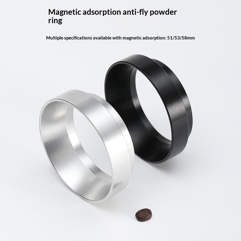 51/53/58mm Universeller Magnetischer Kaffee-Auffangring Spritzschutz Kaffee-Pulver Dosierring Verteilung Quantitatives Zubehör