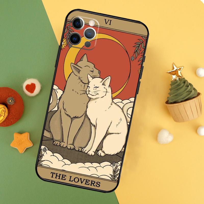 

Cats Tarot Witchcraft Phone Case For iPhone 14 16 15 12 11 13 Pro Max X XR XS Max 7 8 Plus 12 13 Mini Cover Coque iPhone X XS