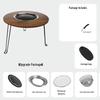 Portable Outdoor Wooden BBQ & Tea Table