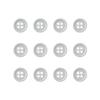 Nippon Chuko 11.5mm Nylon Color Sewing Buttons Light Gray 12pcs CG1700-11-90 for Shirts and Dresses